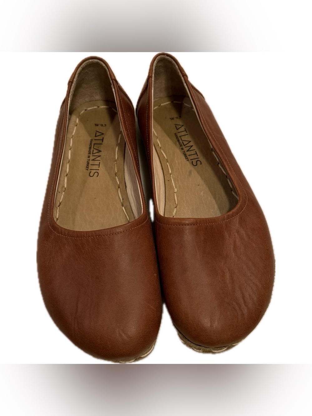 Atlantis Handmade Barefoot Women's Leather Ballet Flats Slip-ons Size 9.5